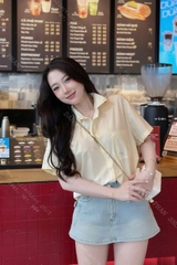 A355-Áo sơ mi cộc tay hở lưng cài cúc