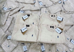 A407- Áo len thừng gấu màu be hàng nhà máy chuẩn