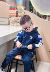 Bn142-Bộ nỉ Das xanh than bé trai