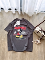 A530-Áo thun suông  xám Mickey