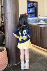 bt922-[ max 30kg]set áo thun ngựa xù mix quần short jeans bé gái