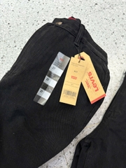 Quan044- Quần short jeans đen hàng máy full tem