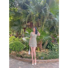 ⚡️BÁN SỈ⚡️Đầm hoa nhí nhún thân tay bồng