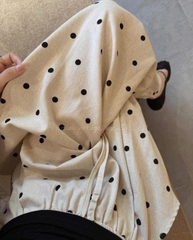 SET990-Set áo dây đen mix quần suông lien bi