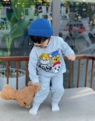 CB394-Combo 3 bộ thun dài tay bé trai hoạt hình Chó cứu hộ, Bluey, Tom Jerry