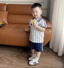 BT966- Bộ kẻ sọc trắng-than in tròn trước