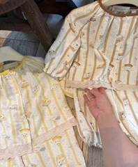 BT1015-Combo 2 bộ pijama dài tay bé gái