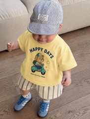 BT1040- Bộ vàng quần sọc HAAPY DAYS chất cotton