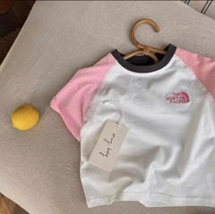 CB401-Combo 4 áo thun trẻ em TNF phối màu thêu ngực