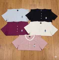 A581- Áo xuất thêu gấu cúc trước có tem gáy 4 màu