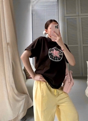 A541-Áo thun suông nâu Sao biển hàng đủ tem