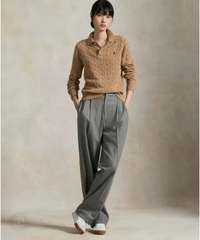 A462-Áo len thừng cổ bẻ 4 màu hàng nhà máy đủ tem mác