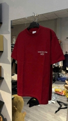 A176-Áo thun đỏ ALDV size MẸ/CON chữ in dáng suông loại đẹp