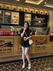 SET104- SET BỘ THOM  CAO CỔ TAY SỌC KHUY GẤU  PHỐI CV LI CÓ LÓT