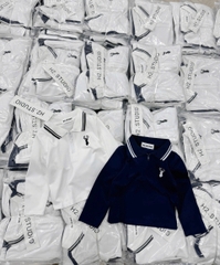 Bt675- Combo 2 áo polo thêu tag chất cotton zip cổ bo