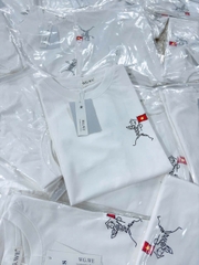 A275- Áp phông trắng cộc tay chất đẹp sao vàng