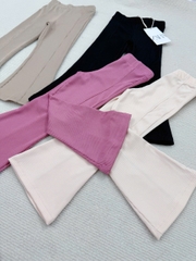 CB6167-Combo 4 quần legging loe bé gái vải tăm co dãn thoải mái cho bé