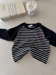 CB397-Combo 4 áo thun dài tay bé trai phối màu