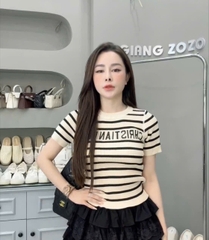 a365- Áo len C-RIS 4 màu cộc tay Quảng Châu dáng ôm