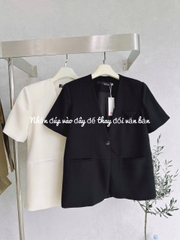A393- Áo vest blazer cộc tay công sở 2 màu