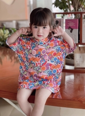 Áo phông đôi mẹ con GẤU SẮC MÀU