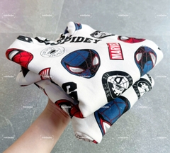 Bt752- Bộ nỉ bông in mặt nhện full cao cấp ko vỡ - mũ 2 lớp