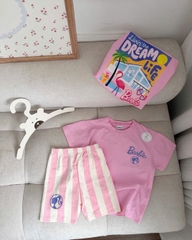 BT879- Bộ legging hồng bé gái cây dừa chất cotton