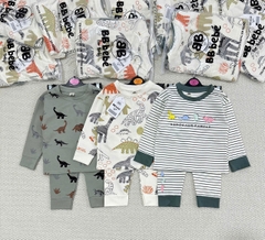 CB371-COmbo 3 bộ thun dài tay bé trai khủng long