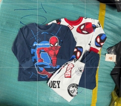 [ĐẾN 30kg]CB417-Com bo 2 bộ SIÊU NHÂN XANH-TRẮNG chất cotton loại đẹp