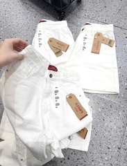 QUAN031-Quần JEANS ngố LÌ VAI màu trắng hàng nhà máy full tem