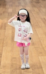 bT563- Bộ kitty trắng hồng chất cotton bé gái