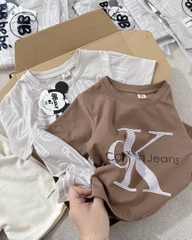 CB216-SEt 2 áo cotton +1 quần màu be C.KEY trẻ em
