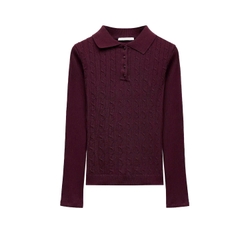 A350- Áo len thừng ôm cổ đức tay dài 3 màu