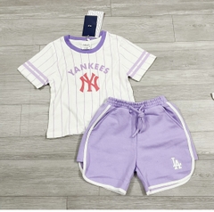 Bộ tím viền N.YY trẻ em VNXK logo thêu