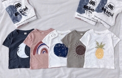 CB258- Combo 5 áo in  hoạ tiết chất cotton xược mát lịm