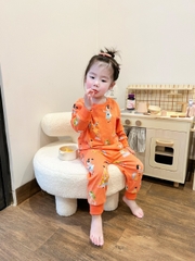 CB024- Combo 2 bộ thun cam hồng FUN TIMES trẻ em VNXK