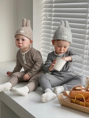 BT657- Bộ áo thun dài tay kẻ ngang trẻ em 4 màu