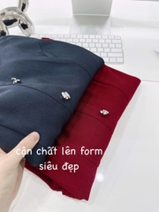 DAM142-VÁY DÀI XẾP LY NƠ EO CỔ SEN TRẮNG