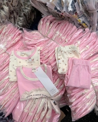 Cb356- Combo 2 bộ chó xù trắng hồng bé gái quần legging