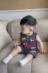 BT943-CB 3 bộ cotton balo NHỆN MÀU ĐỎ-CHÌ-BE