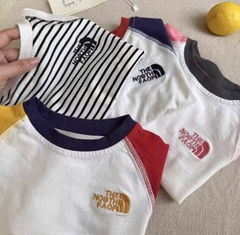 CB401-Combo 4 áo thun trẻ em TNF phối màu thêu ngực