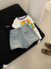 Quan060- quần short jean We chính phẩm 2 màu đen, khói