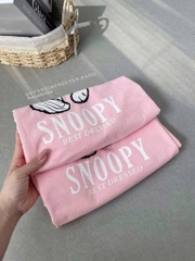 A306- Áo phông Snop smile hồng in dáng suông rộng