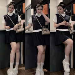 🌿SET499- Set VÁY CV DÚM XÒE 3 TẦNG mix áo dài tay