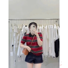 A347- Áo len Mongtoghi viền ren 4 màu tag kim loại