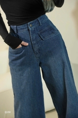 QUAN075-QUẦN JEANS ỐNG SUÔNG TÚI TRƯỚC HÀNG NHÀ MÁY