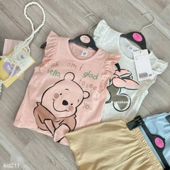 CB251-Combo 2 bộ PIJAMA hoa viền ren bé gái chất xô mát