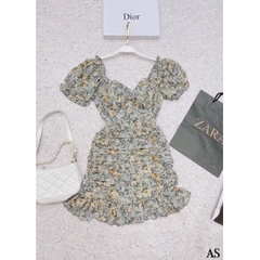 ⚡️BÁN SỈ⚡️Đầm hoa nhí nhún thân tay bồng