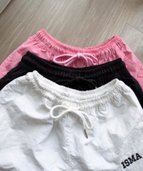 QUAN101- Set 3 quần short cộc cạp chun đen trắng hồng