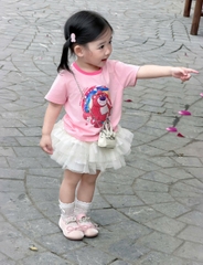 BT861-COMBO 3 áo thun cộc tay bé gái  hoạt hình cho bé 9-25kg